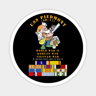 USS Piedmont (AD-17) w WWII - KOREA - VN SVC Magnet